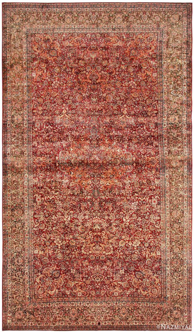 ANTIQUE PERSIAN KERMAN CARPET, 9 ft 9 in x 17 ft 3 in (1 of 11)