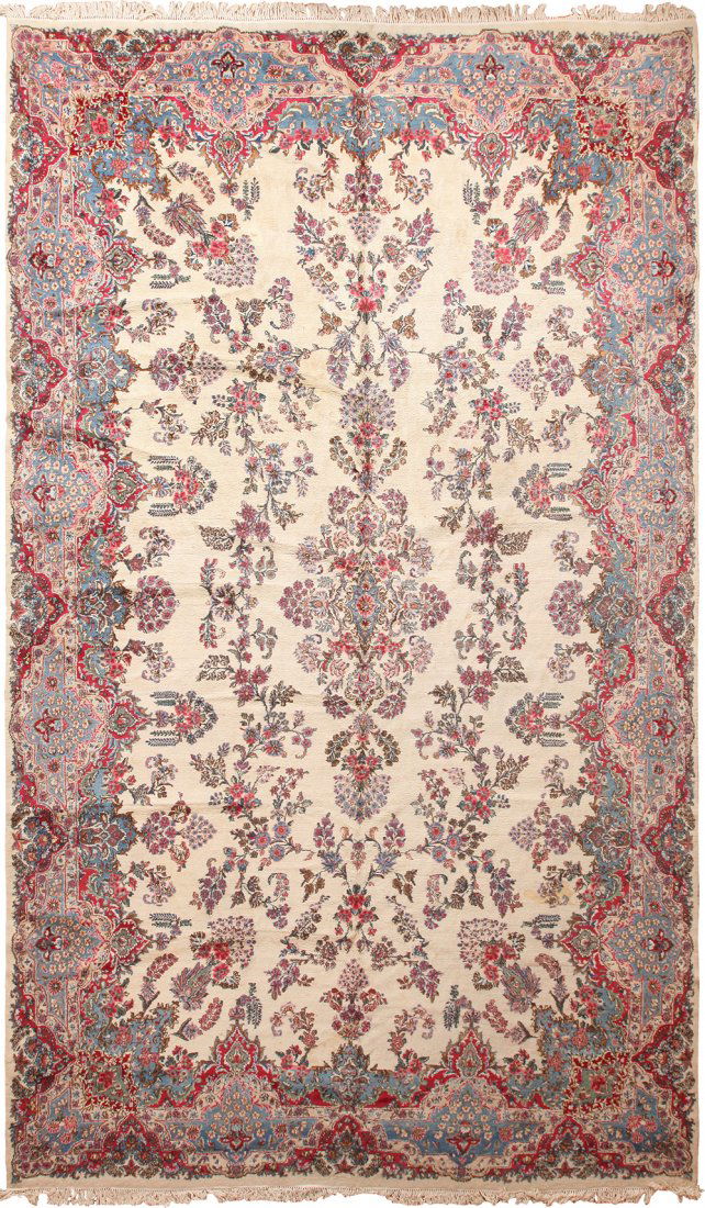 VINTAGE PERSIAN KERMAN CARPET ,11 ft 6 in x 19 ft 6 in (1 of 5)