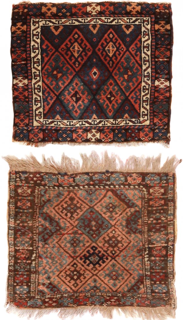 TWO ANTIQUE PERSIAN KURDISH BAG FACES (1 of 3)