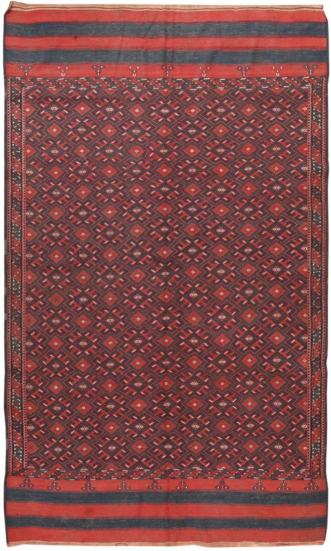 ANTIQUE YAMOUD CARPET , CENTRAL ASIA 6 ft x 9 ft 11 in: PROPERTY OF PRIVATE NYC DEALER. Antique Yamoud Carpet , Central Asia , Circa 1900's.This Nazmiyal auction includes antique rugs, vintage rugs, oriental rugs, and tapestry collection from all significa