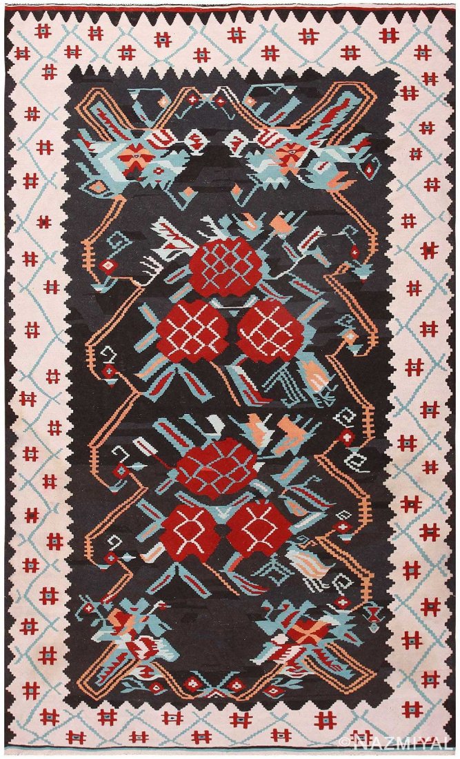 VINTAGE TURKISH KILIM, 12 ft x 7 ft (1 of 9)