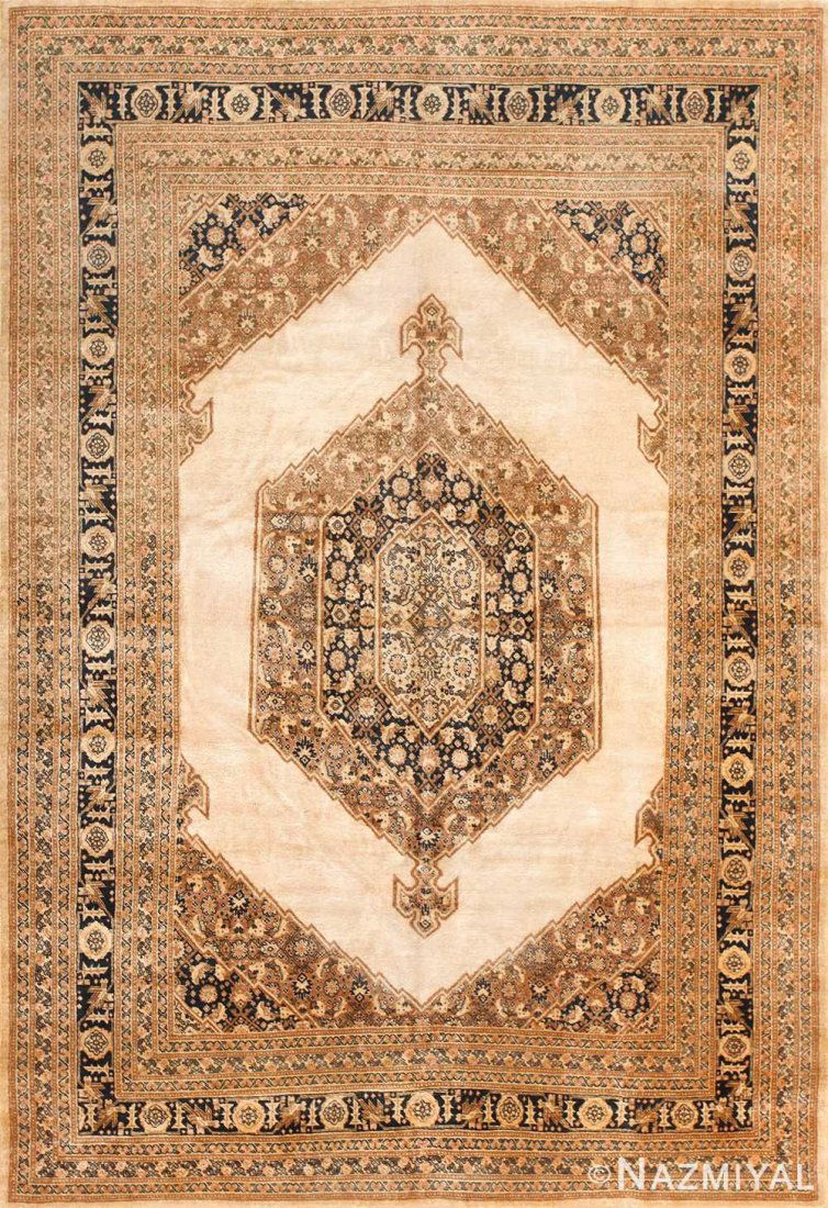 ANTIQUE PERSIAN TABRIZ RUG, 9 ft 3 in x 6 ft 5 in (1 of 6)