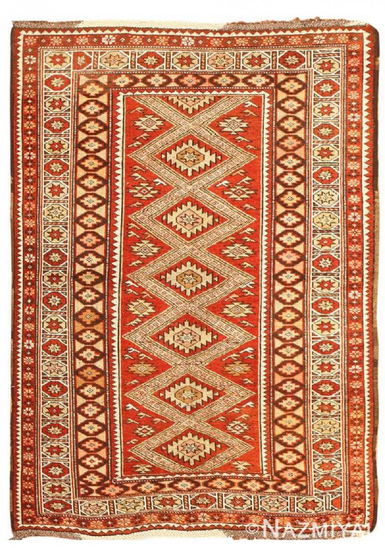 VINTAGE TRIBAL TURKISH RUG, 5 ft 4 in x 3 ft 9 in (1 of 8)