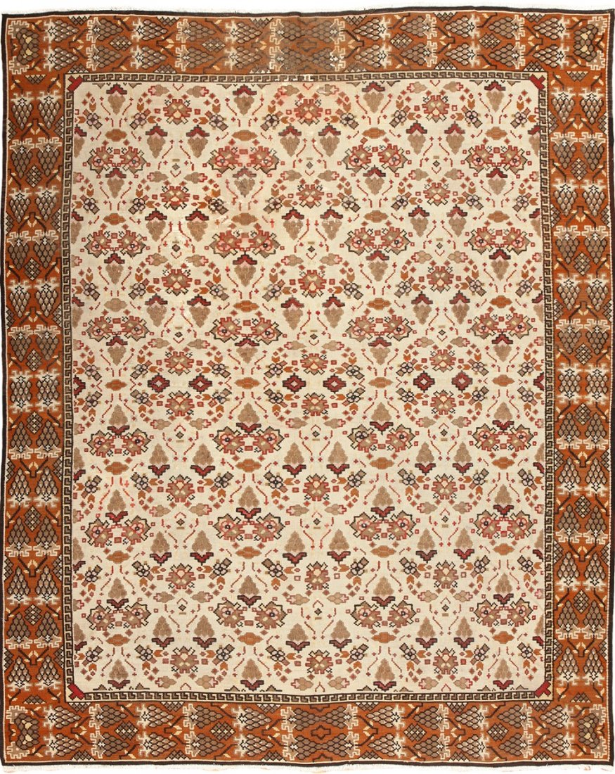 VINTAGE TURKISH KILIM RUG, 10 ft 10 in x 9 ft 2 in (1 of 9)