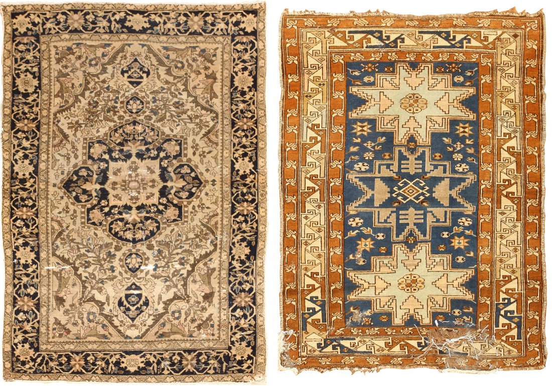 ANTIQUE PERSIAN FARAHAN SAROUK RUG + VINTAGE CAUCASIAN (1 of 16)