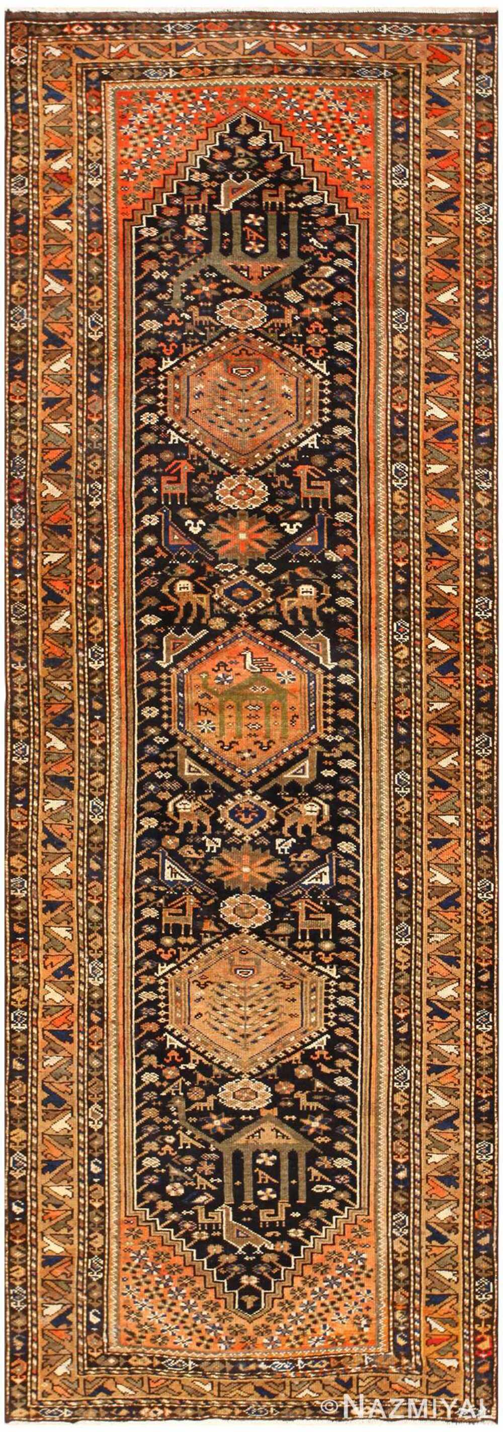 ANTIQUE PERSIAN QASHQAI RUG. (1 of 10)