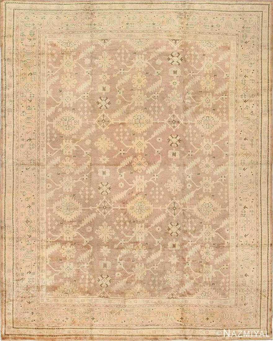 ANTIQUE TURKISH OUSHAK RUG. (1 of 10)