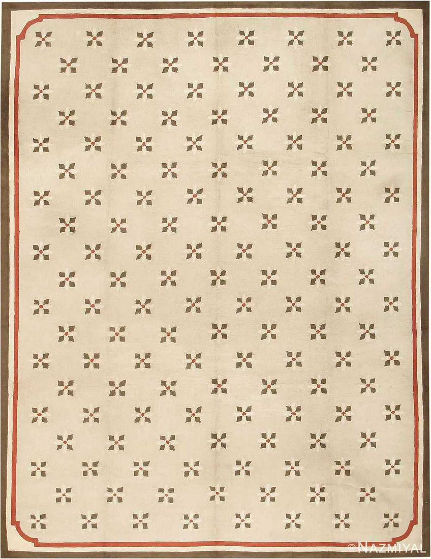 EARLY AMERICAN TUFTED RUG. (1 of 8)
