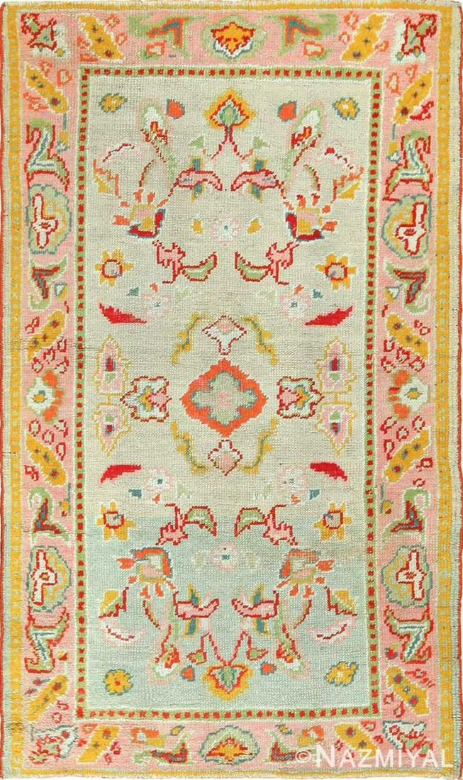 ANTIQUE TURKISH OUSHAK RUG. (1 of 10)