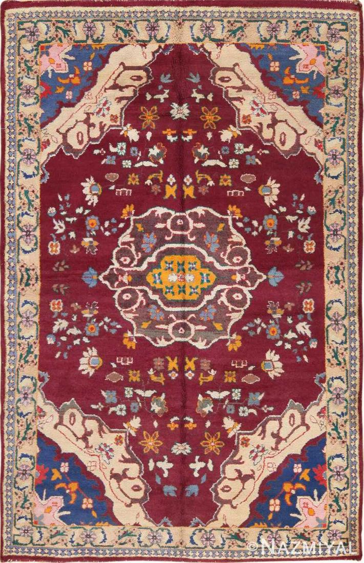 VINTAGE COTTON INDIAN AGRA RUG.: VINTAGE COTTON INDIAN AGRA RUG. 7 ft 10 in x 5 ft (2.39 m x 1.52 m ). This auction includes antique rugs, vintage rugs, oriental rugs and tapestry collection from A SINGLE OWNER DEALER IN NYC FOR A FR