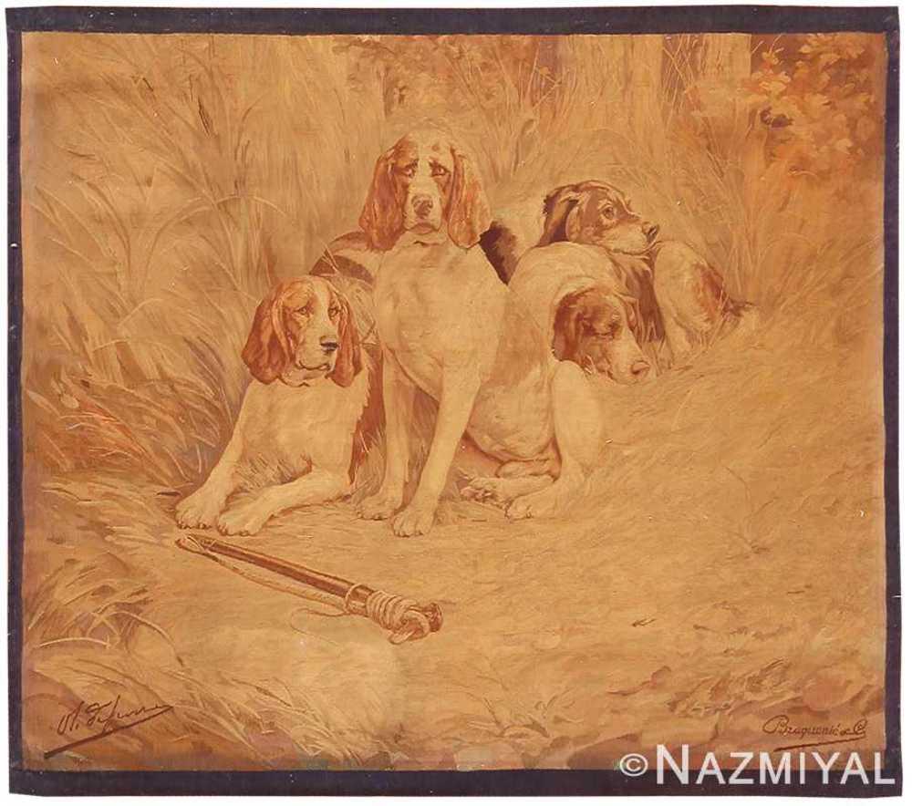 ANTIQUE FRENCH TAPESTRY RUG. (1 of 6)