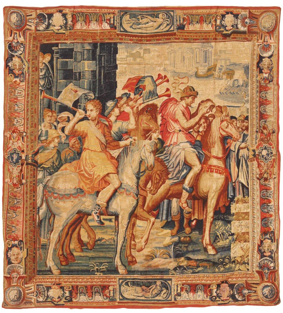 VINTAGE BELGIUM TAPESTRY 1950 (1 of 7)