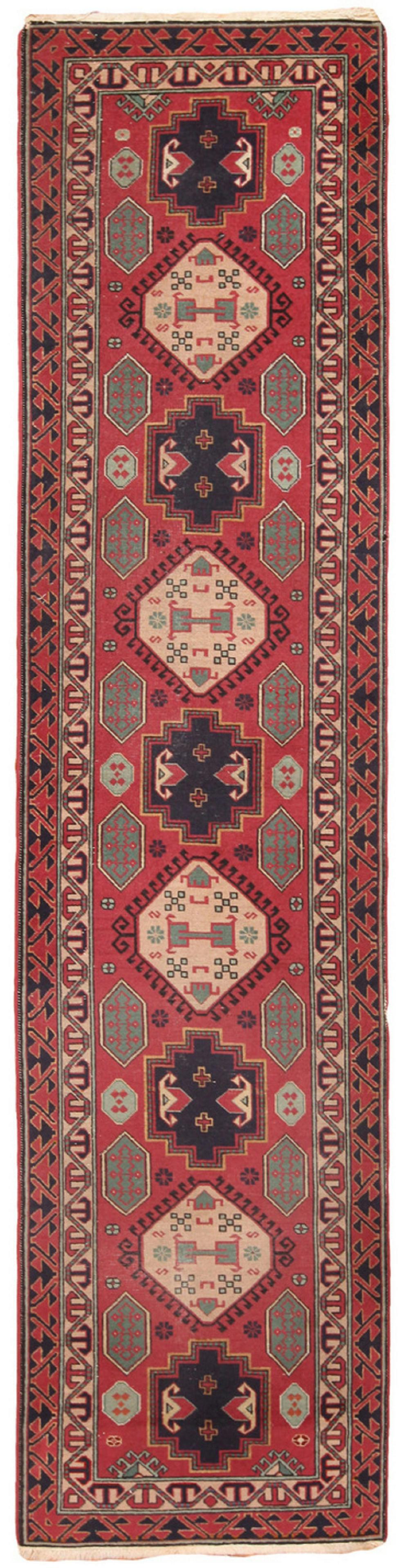 VINTAGE TURKISH HERIZ DESIGN 1960: VINTAGE TURKISH HERIZ DESIGN 1960's. 12 ft x 2 ft 5 in (3.66 m x 0.74 m). This auction includes antique rugs, vintage rugs, oriental rugs and tapestry collection from A SINGLE OWNER DEALER IN NYC FOR