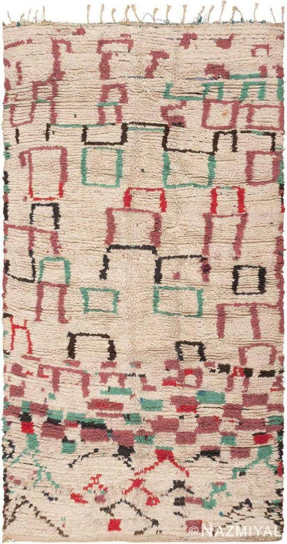 VINTAGE MID CENTURY MOROCCAN RUG. 8 ft x 4 ft 6 in (1 of 8)