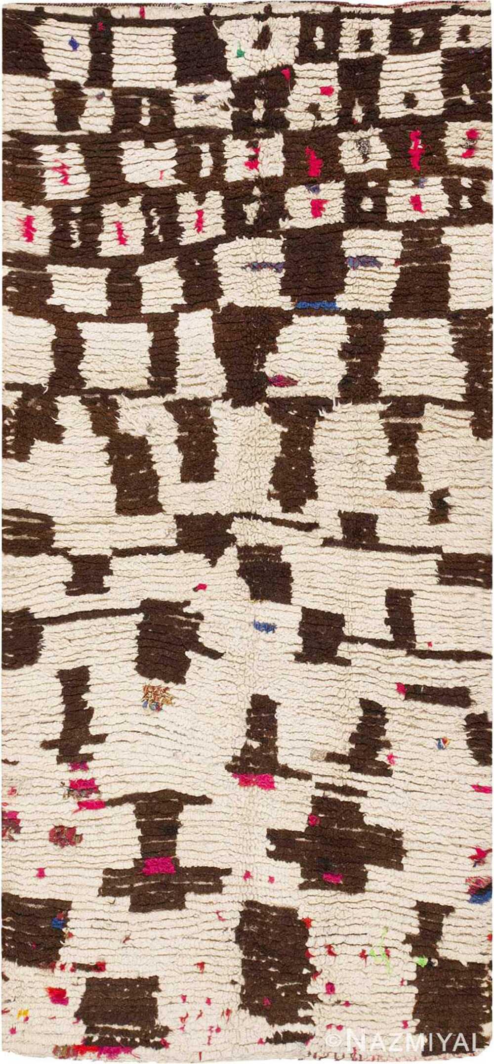 VINTAGE MID CENTURY MOROCCAN RUG. 9 ft x 4 ft (1 of 8)