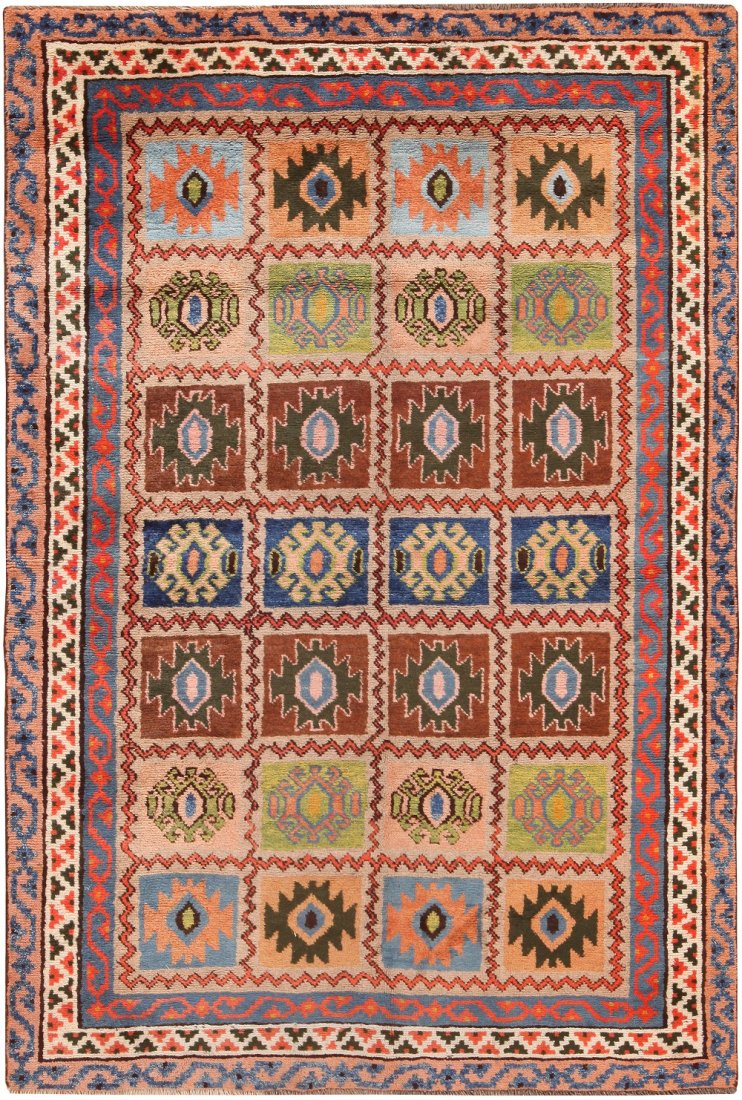 VINTAGE TURKISH PILE RUG. 8 ft x 5 ft 5 in (1 of 7)