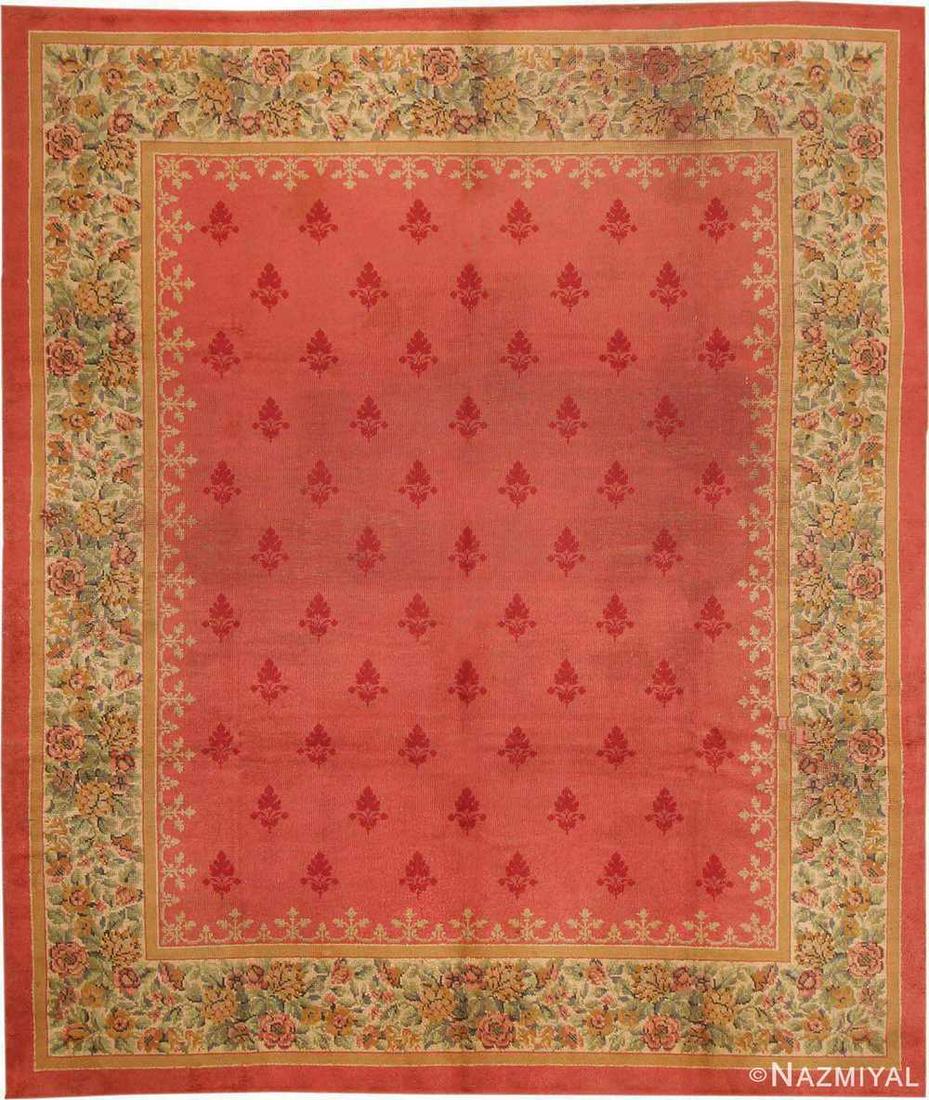 ANTIQUE ENGLISH RED CARPET. 13 ft 4 in x 11 ft 4 in (1 of 8)