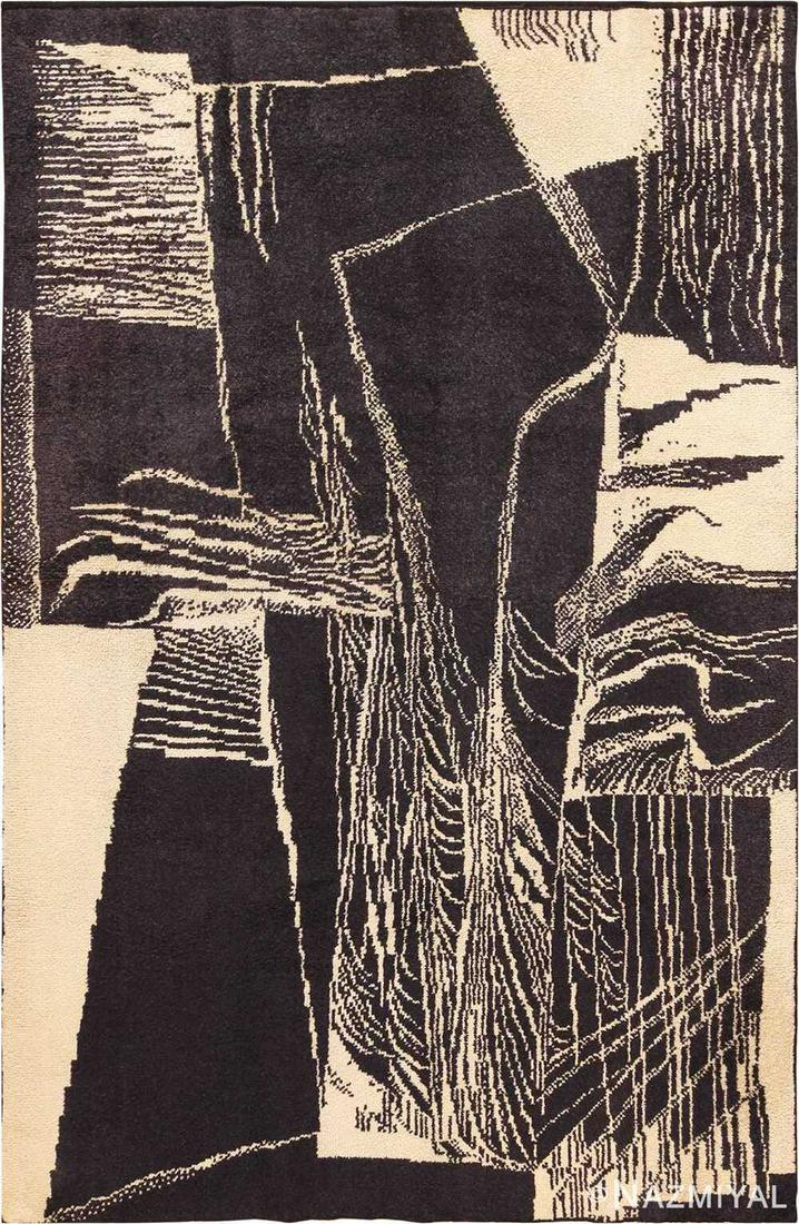 VINTAGE EUROPEAN ART DECO CARPET. 9 ft 9 in x 6 ft 5 in (1 of 12)