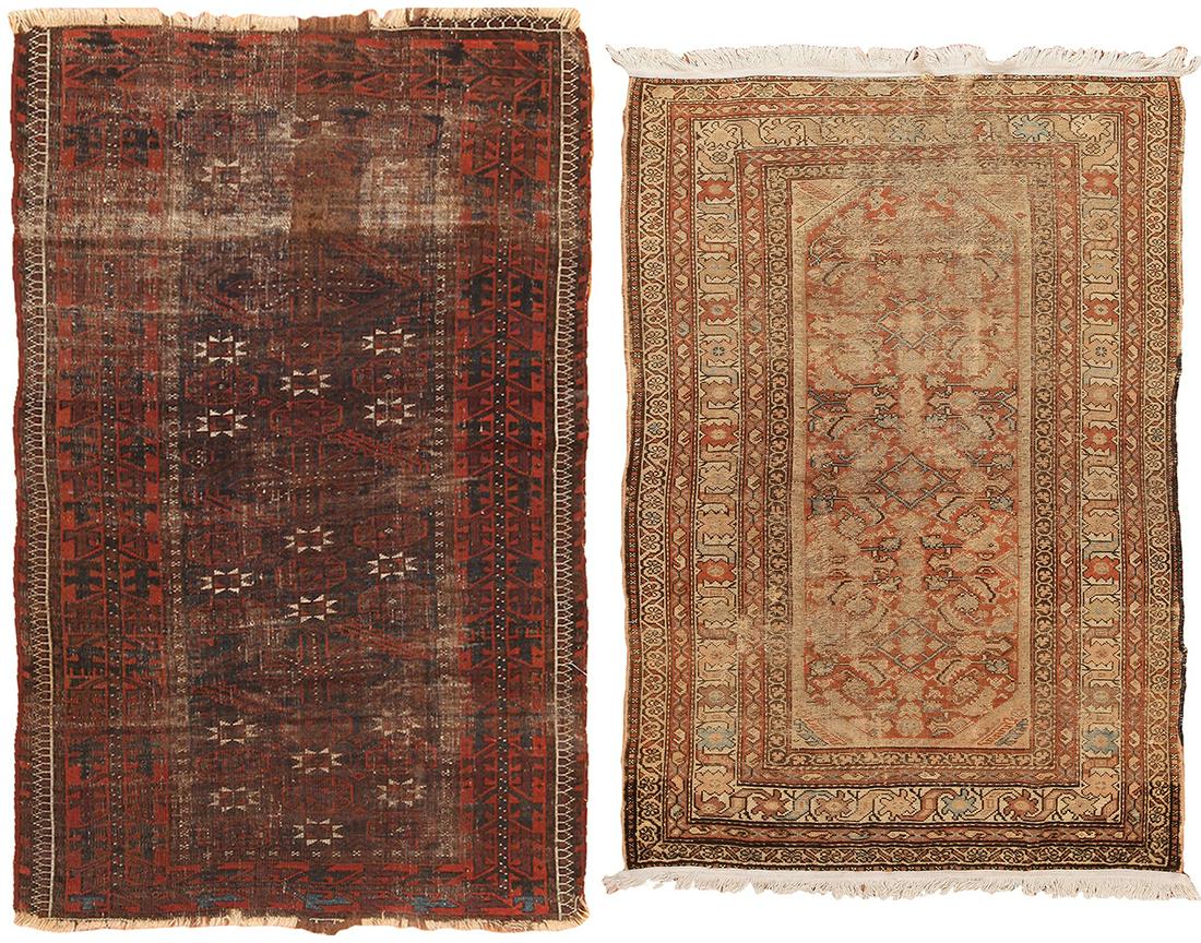 ANTIQUE PERSIAN BALUCH RUG + ANTIQUE PERISAN MALAYER (1 of 14)