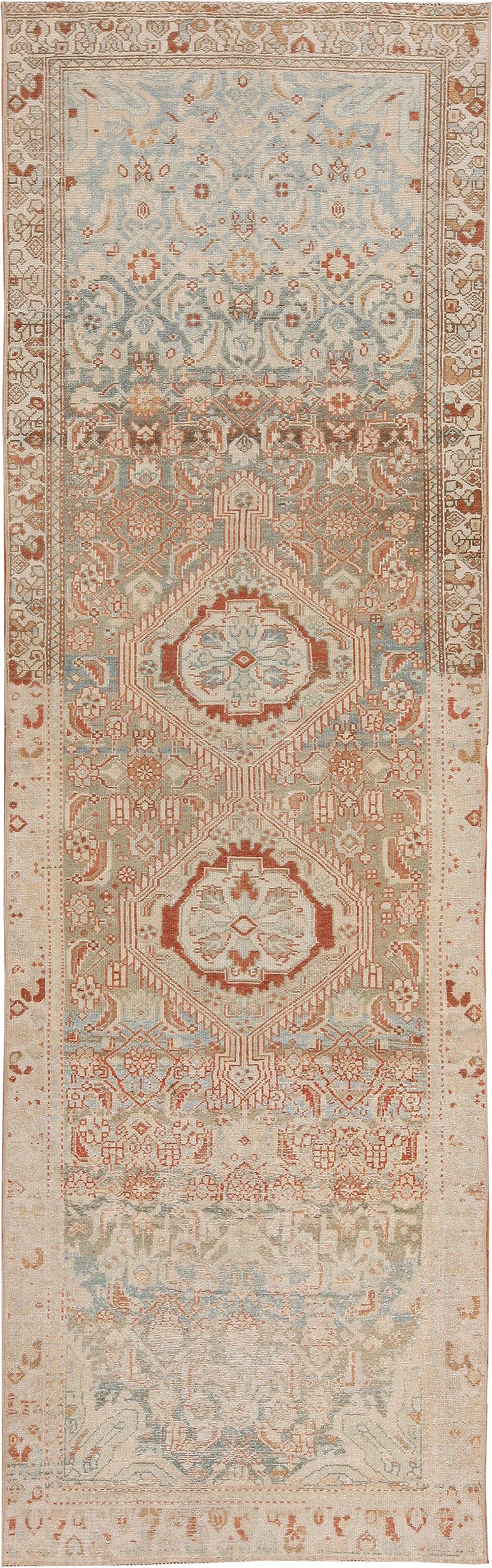 ANTIQUE PERSIAN MALAYER RUNNER RUG. 9 ft 6 in x 3 ft ( (1 of 8)