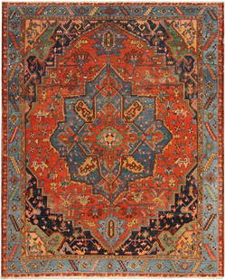 Antique Persian Heriz Rug 12 ft x 10 ft (3.65 m x 3.04 m): Antique Heriz Persian Rug, Country of Origin / Rug Type: Persian Rug, Circa Date: 1900 Click Here To View This Rug In Your Room Description The Heriz rug is a Persian masterpiece from the early