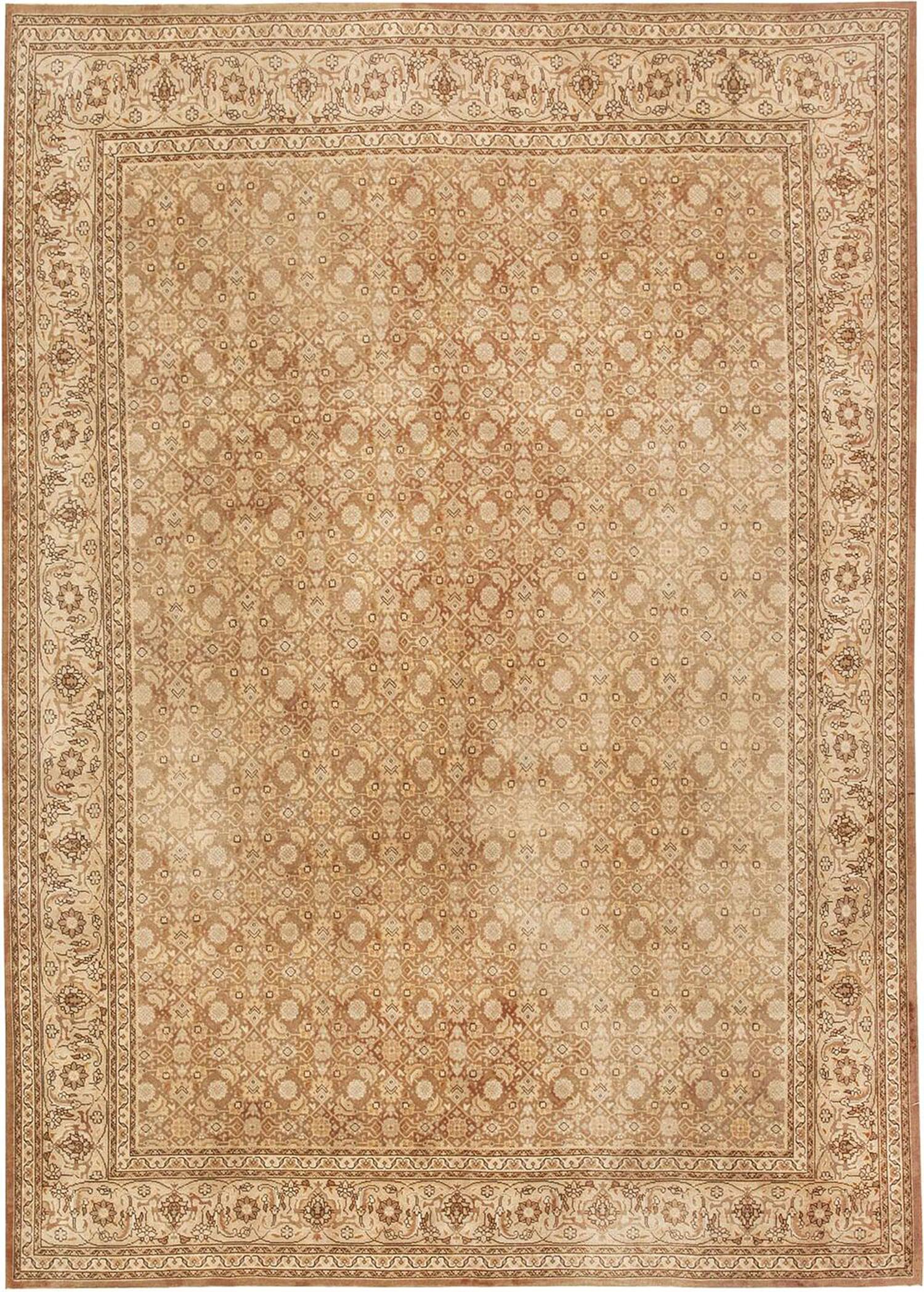 Antique Persian Shabby Chic Tabriz Rug 11 ft x 8 ft (3.35 m x 2.44 m) (1 of 8)