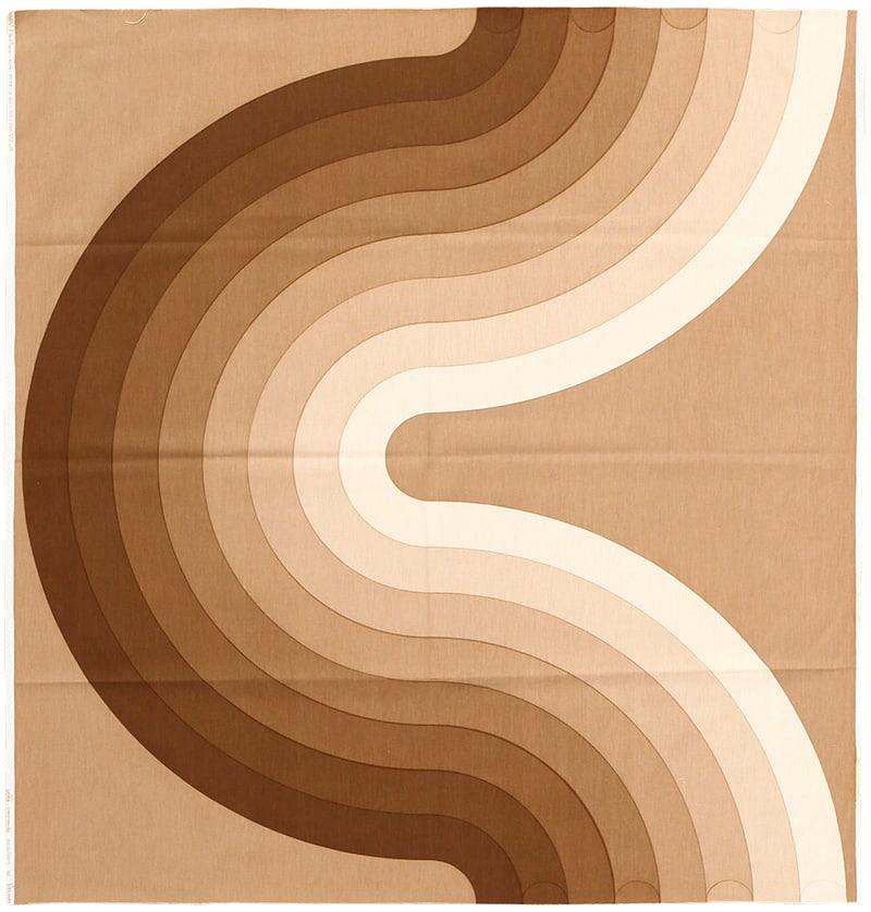 Vintage Verner Panton "Kurve" Textile 4 ft 4 in x 4ft 1 in (1.32m x 1.24m) (1 of 6)