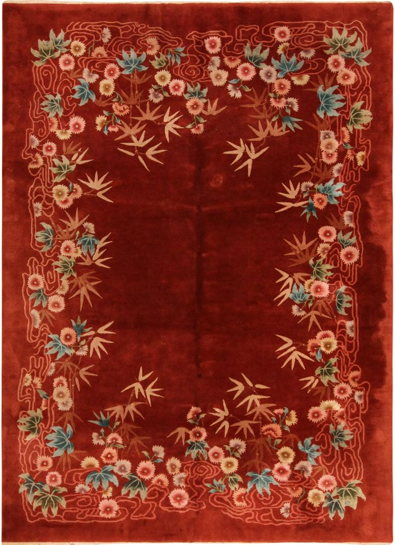 Antique Chinese Art Deco Rug 12 ft x 9ft (3.65m x 2.74m) (1 of 9)