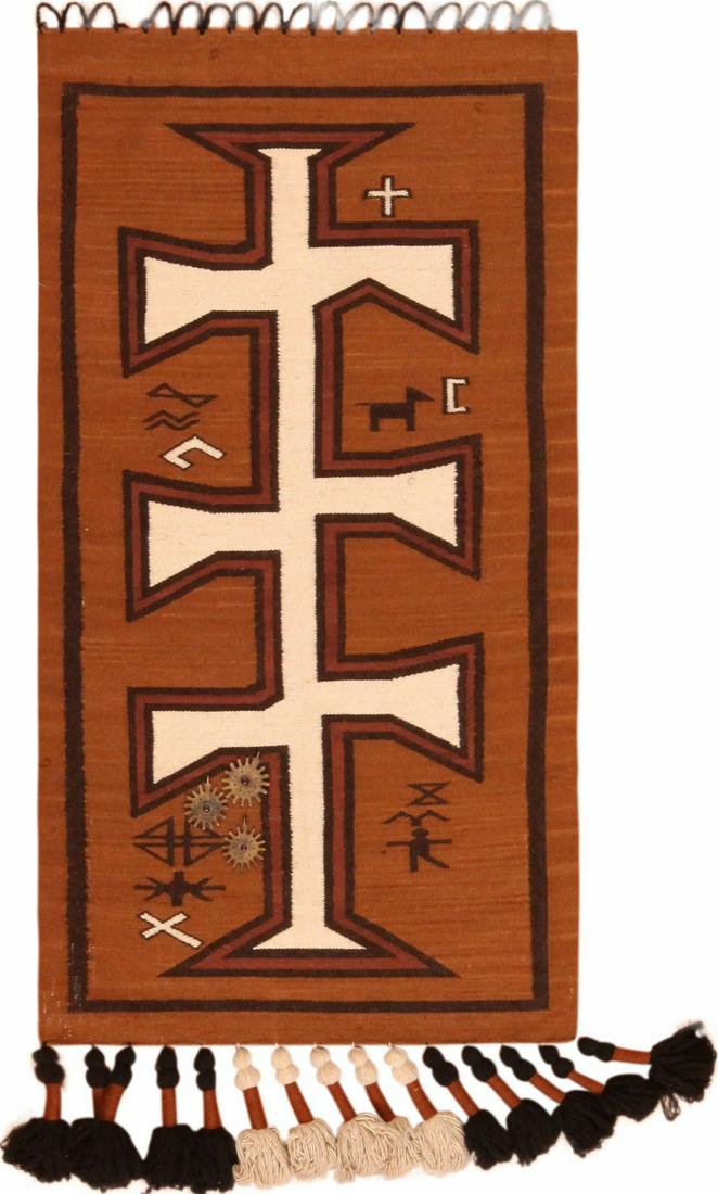 Vintage Ecuadorian Olga Fisch Tapestry 4 ft 5 in x 2 ft 4 in (1.34 m x 0.71 m) (1 of 7)