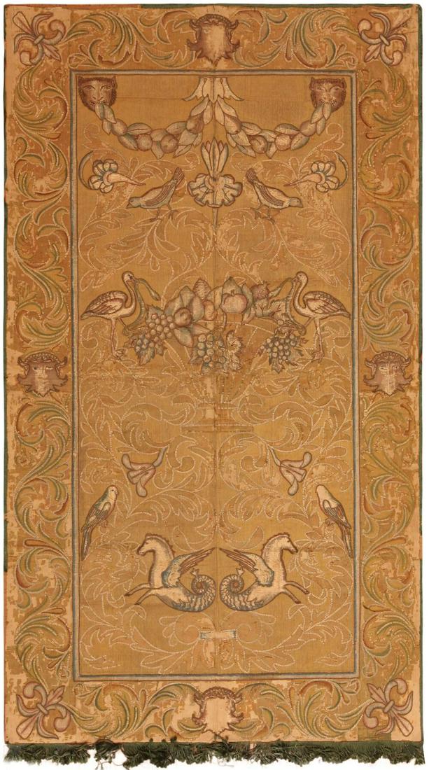 16th Century English Embroidery Textile 8 ft 4 in x 4 ft 10 in (2.54m x 1.47 m) (1 of 18)