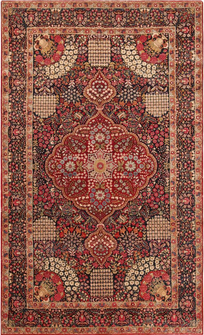 Antique Persian Kerman Rug 7 ft 5 in x 4 ft 6 in (2.26 m x 1.37 m) (1 of 10)