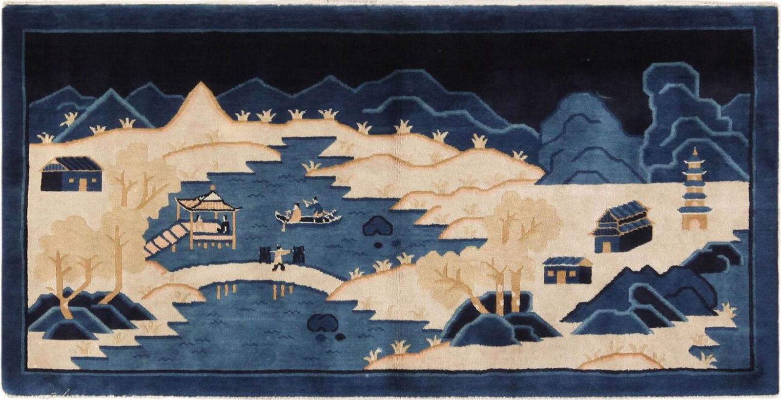 Antique Chinese Rug 5 ft x 2 ft 7 in (1.52 m x 0.78 m) (1 of 6)