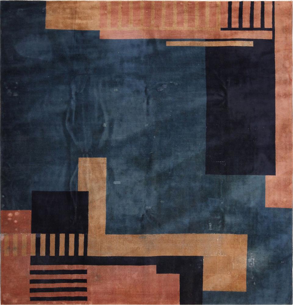 Antique Chinese Art Deco Rug 8 ft x 8 ft (2.43 m x 2.43 m) (1 of 6)