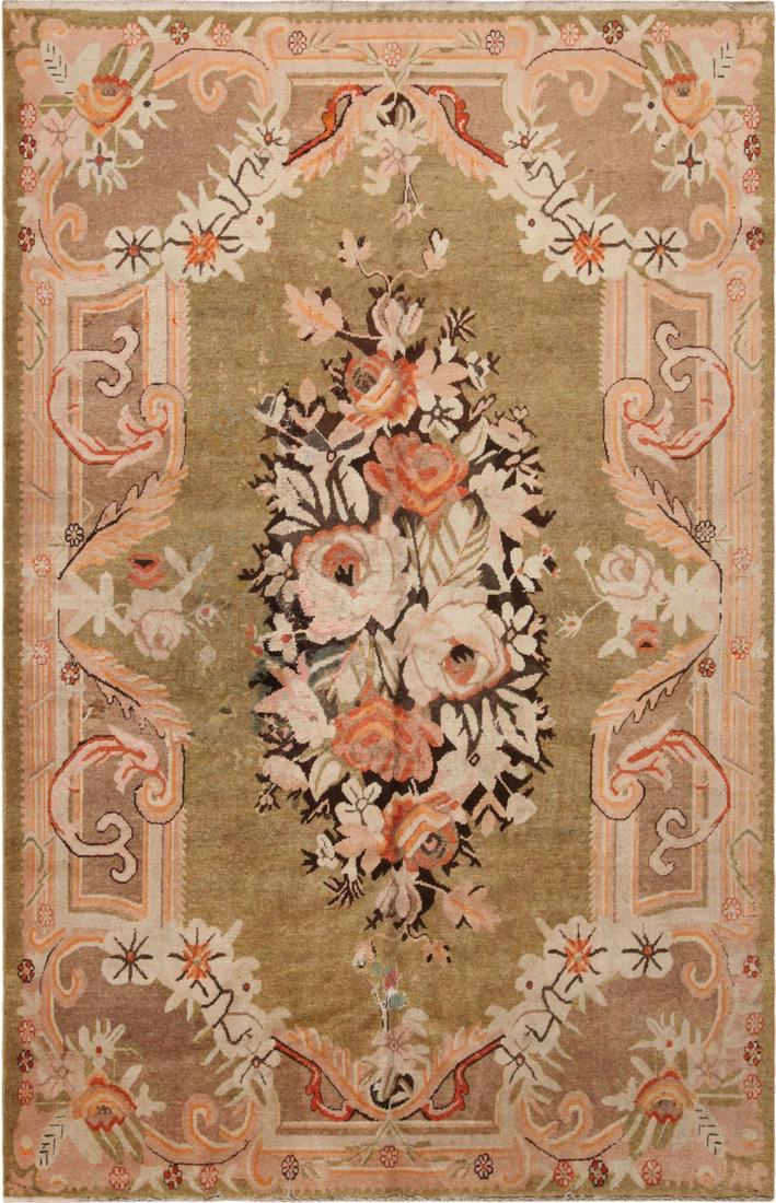 No Reserve - Antique Persian Kashan Rug 9 ft 2 in x 6 ft (2.79 m x 1.82 m): Antique Khotan Rug, Country of Origin: East Turkestan, Circa Date: 1920 Click Here To