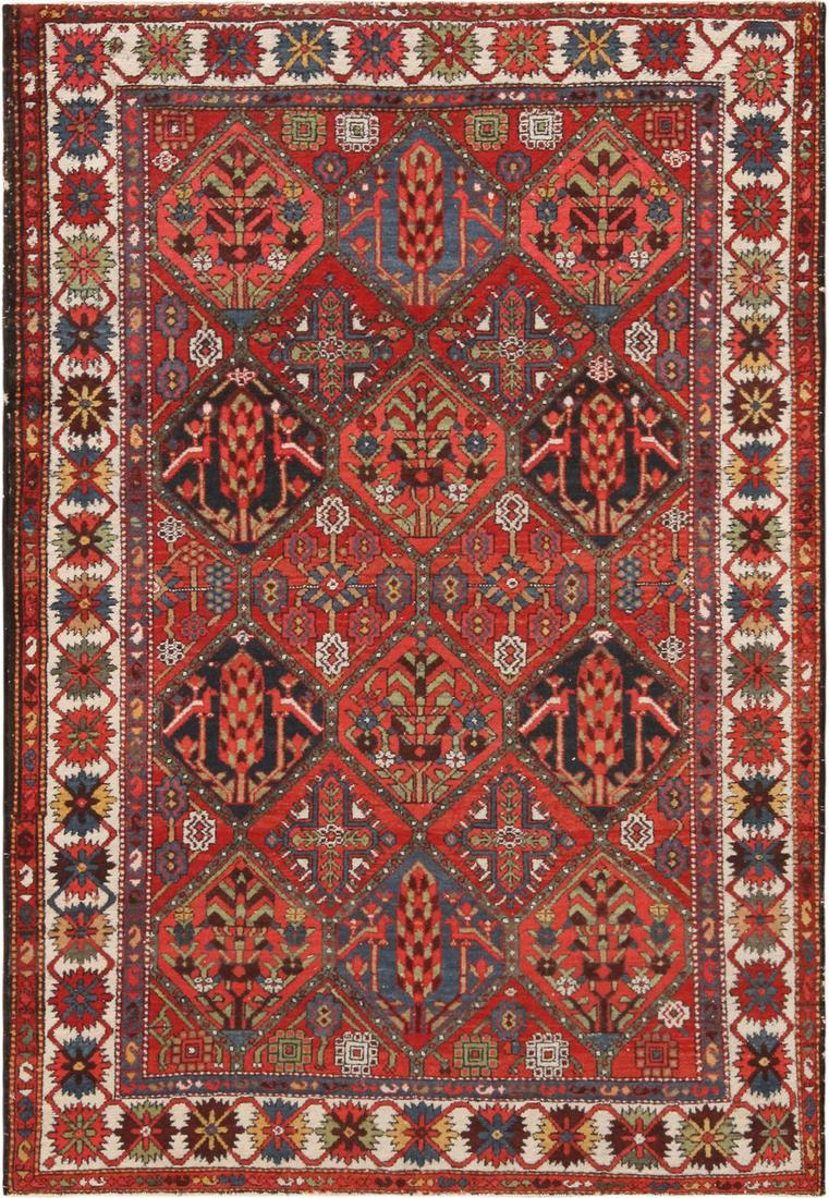 No Reserve - Antique Persian Bakhtiari Rug 6 ft 7 in x 4 ft 8 in (2 m x 1.42 m) (1 of 6)
