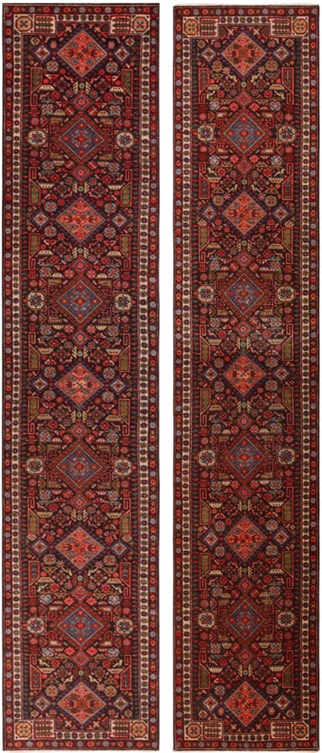 No Reserve - Pair Of Antique Persian Tabriz Runners 13 ft 7 in x 2 ft 9 in (4.14 m x 0.83 m) (1 of 15)