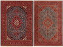 No Reserve - Pair Of Vintage Persian Kashan Rugs 7 ft 4 in x 4 ft 7 in (2.23 m x 1.39 m) x 5 ft 5 in