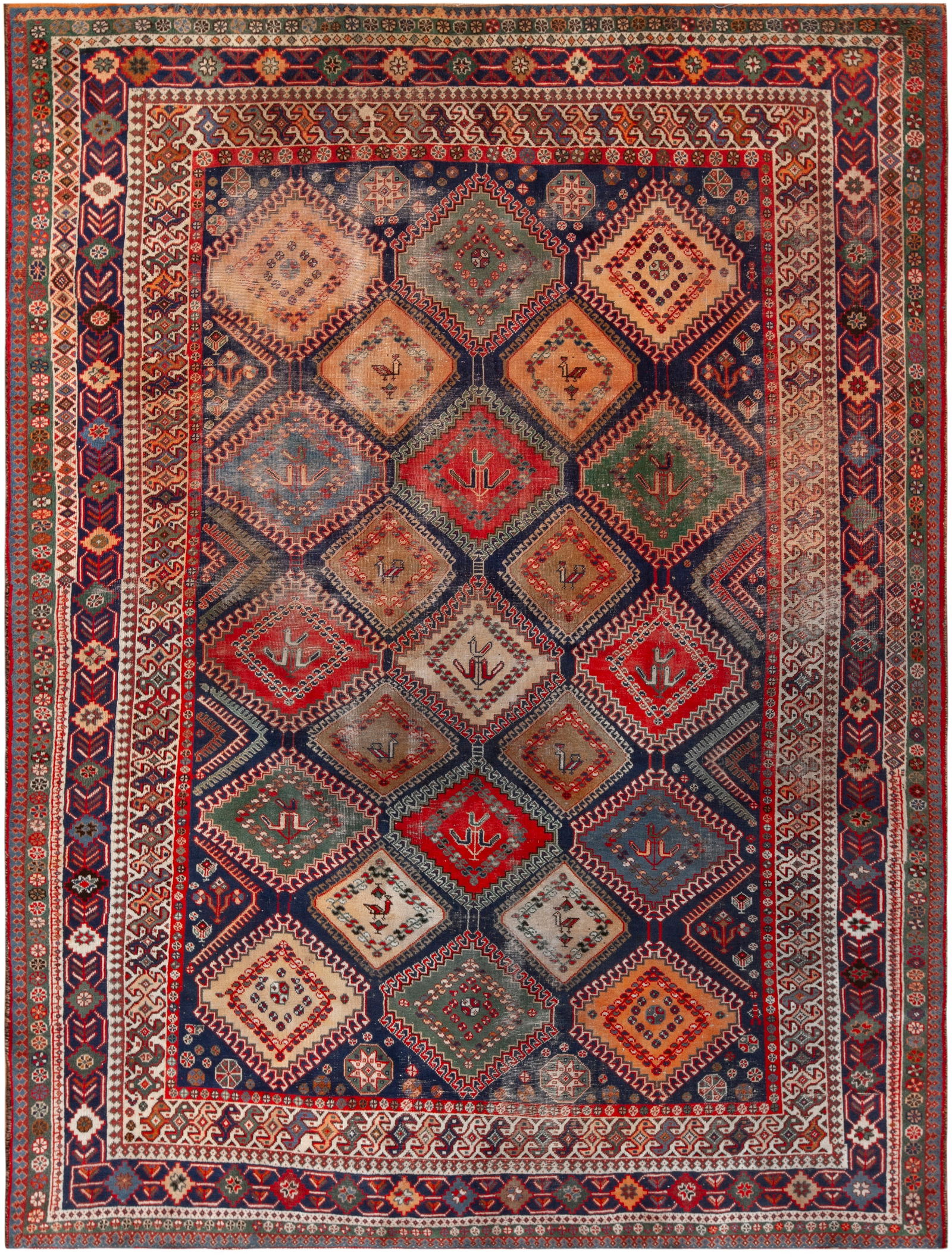 Antique Persian Yalameh Rug 10 ft 0 in x 7 ft 3 in (3.04 m x 2.2 m) (1 of 8)