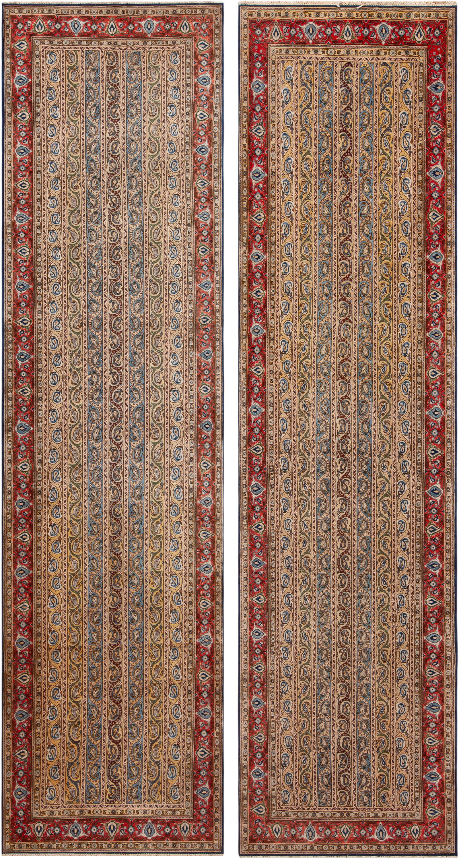 Pair Of Vintage Persian Qum Runner Rugs 13 ft 9 in x 3 ft 7 in (4.19 m x 1.09 m)+13 ft 7 in x 3 ft 6 (1 of 11)