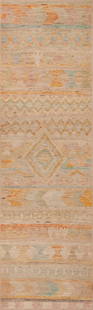 Geometric Tribal Modern Runner Rug 9 ft 10 in x 3 ft (3 m x 0.91 m): Geometric Tribal Modern Runner Rug