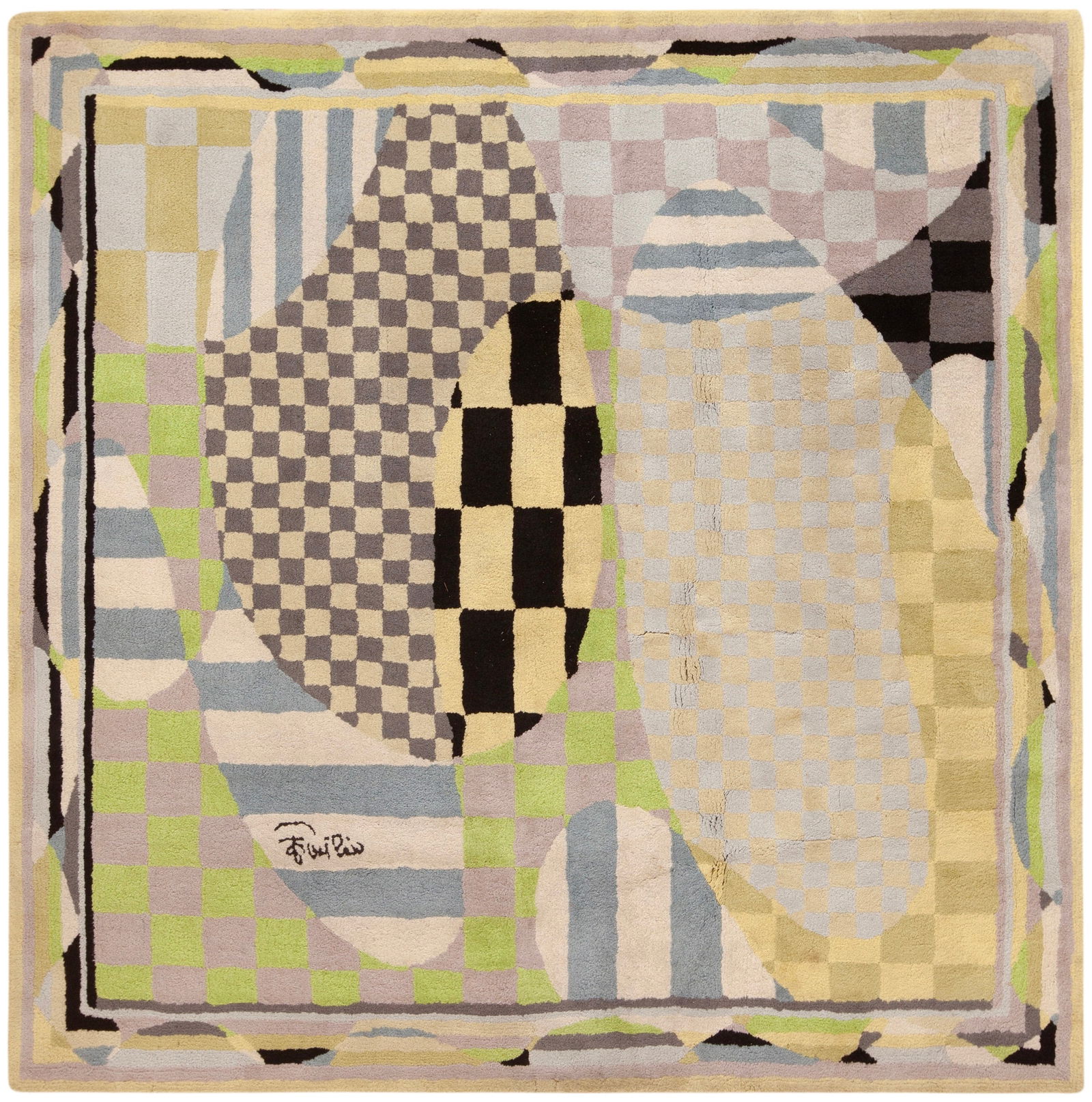 Emilio Pucci Vintage Tufted Rug 6 ft 7 in x 7 ft 7 in (2 m x 2 m) (1 of 7)