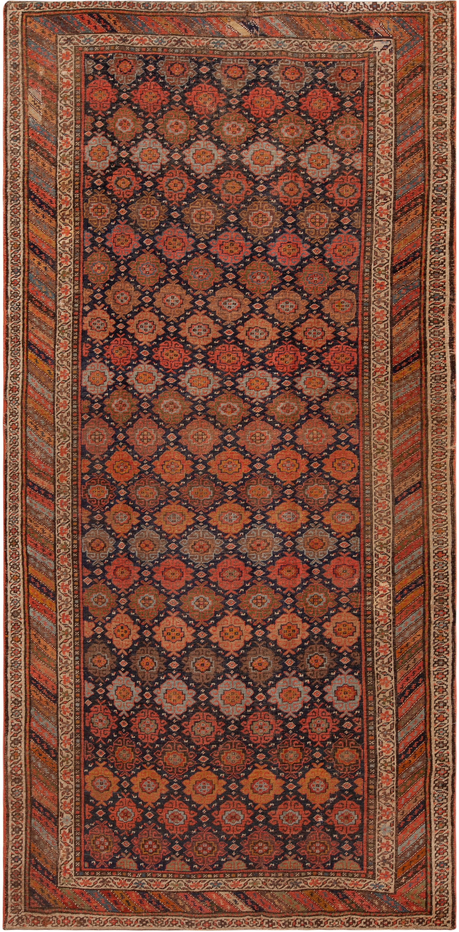 No Reserve Antique Persian Kurdish Bidjar Rug 11 ft 0 in x 5 ft 7 in (3.35 m x 1.7 m) (1 of 7)
