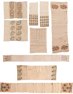 Group of Nine Ottoman Embroidered Textiles: Group of Nine Ottoman Embroidered Textiles