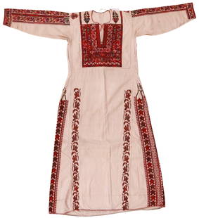 A Palestinian Embroidered Thob (Robe): A Palestinian Embroidered Thob (Robe) 20th Century