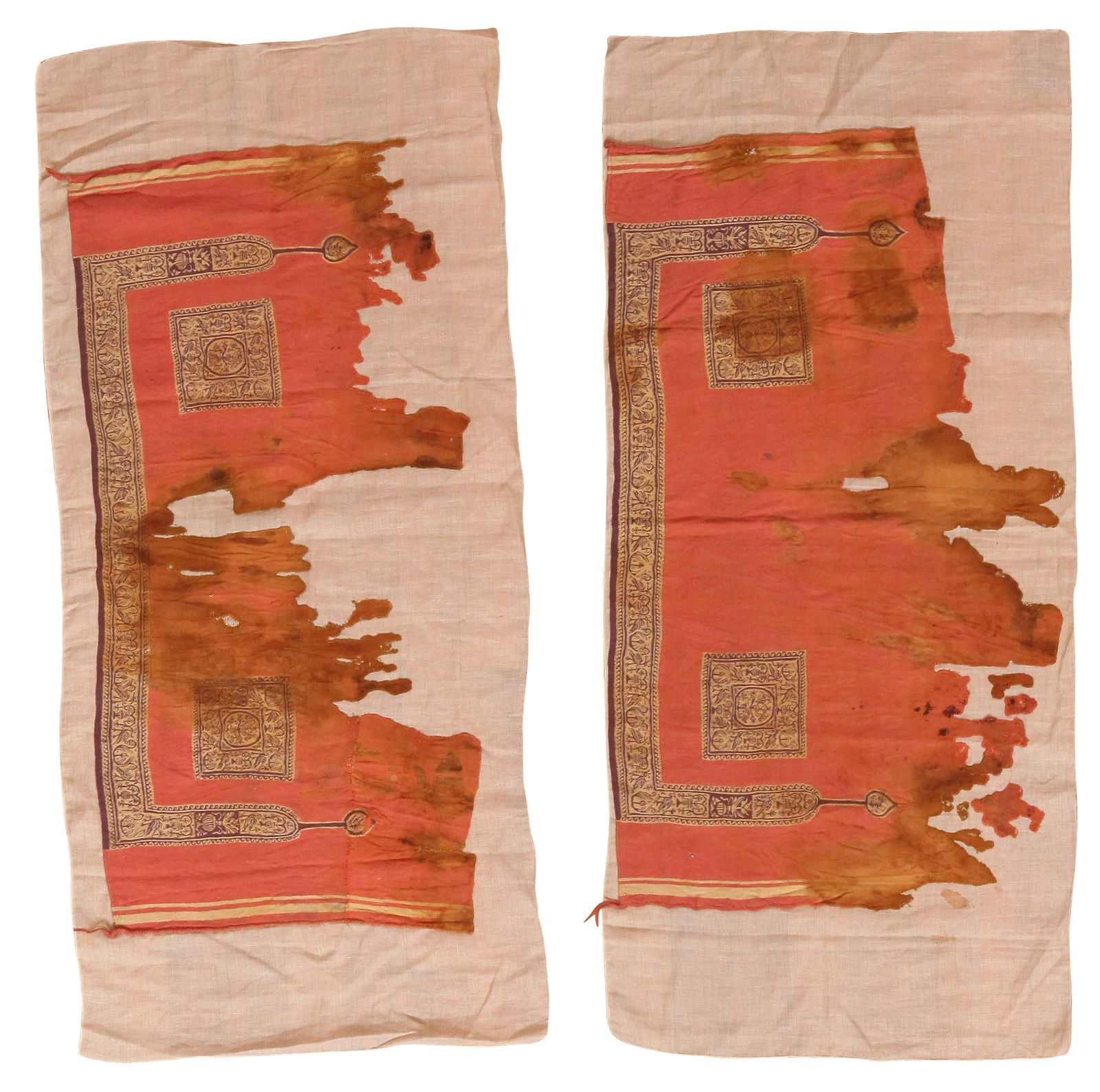 Two Egyptian Fragments Mounted on Linen (1 of 11)