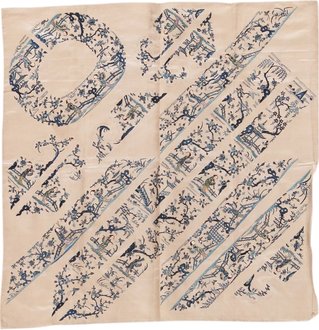 A Qing Dynasty Uncut Yardage for a Woman's Silk Coat (1 of 7)