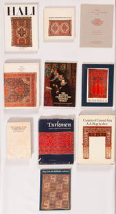 A Group of Nine Books: Tribal Rugs, James Opie; The Eastern Carpet in the Western World, Hayword: A Group of Nine Books: Tribal Rugs, James Opie; The Eastern Carpet in the Western World, Hayword Gallery, London; Peasant and Nomad Rugs of Asia, Maurice S. Dimand; Prayer Rugs, The Textile Museum; Ru