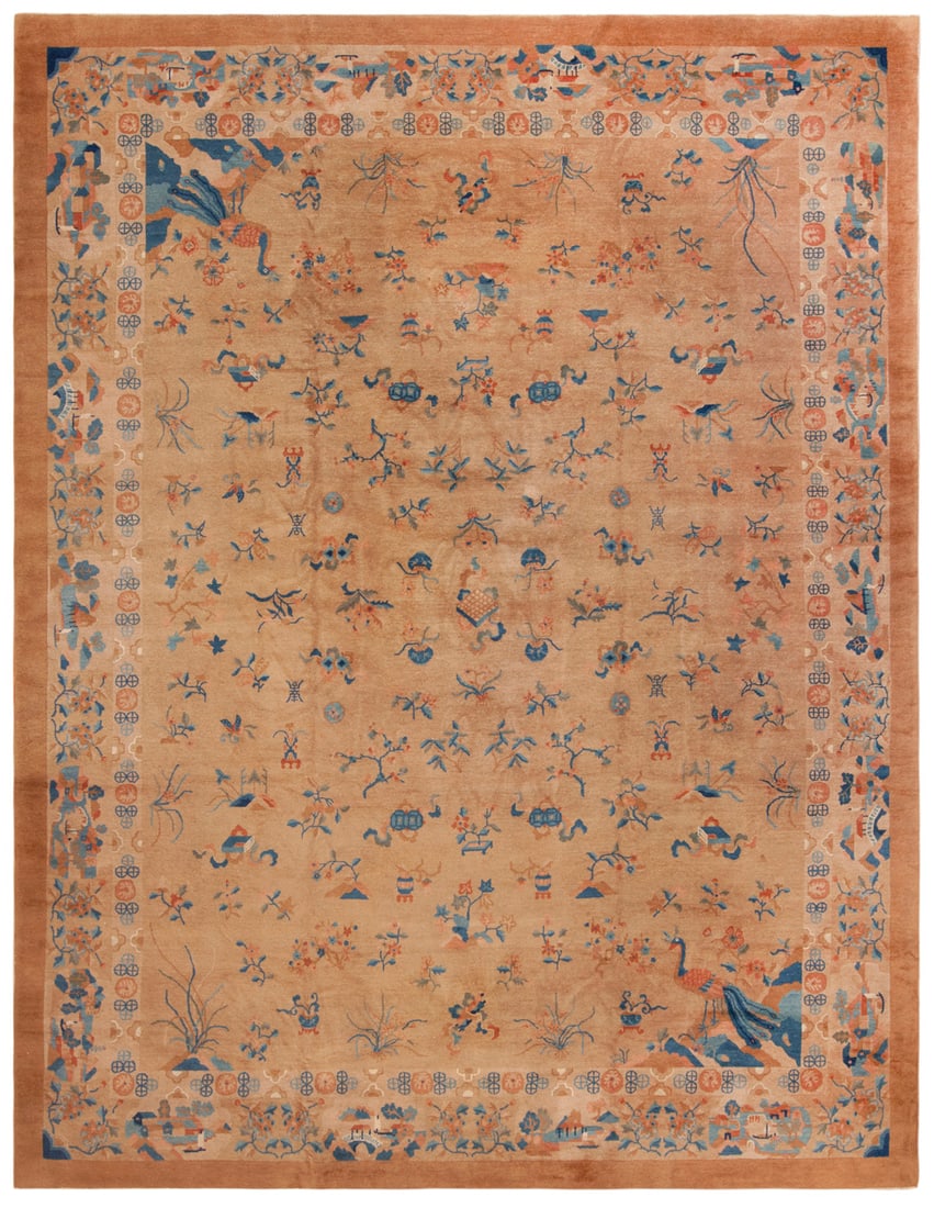 Antique Chinese Art Deco Rug 12 ft 7 in x 10 ft 2 in (3.83 m x 3.09 m) (1 of 10)