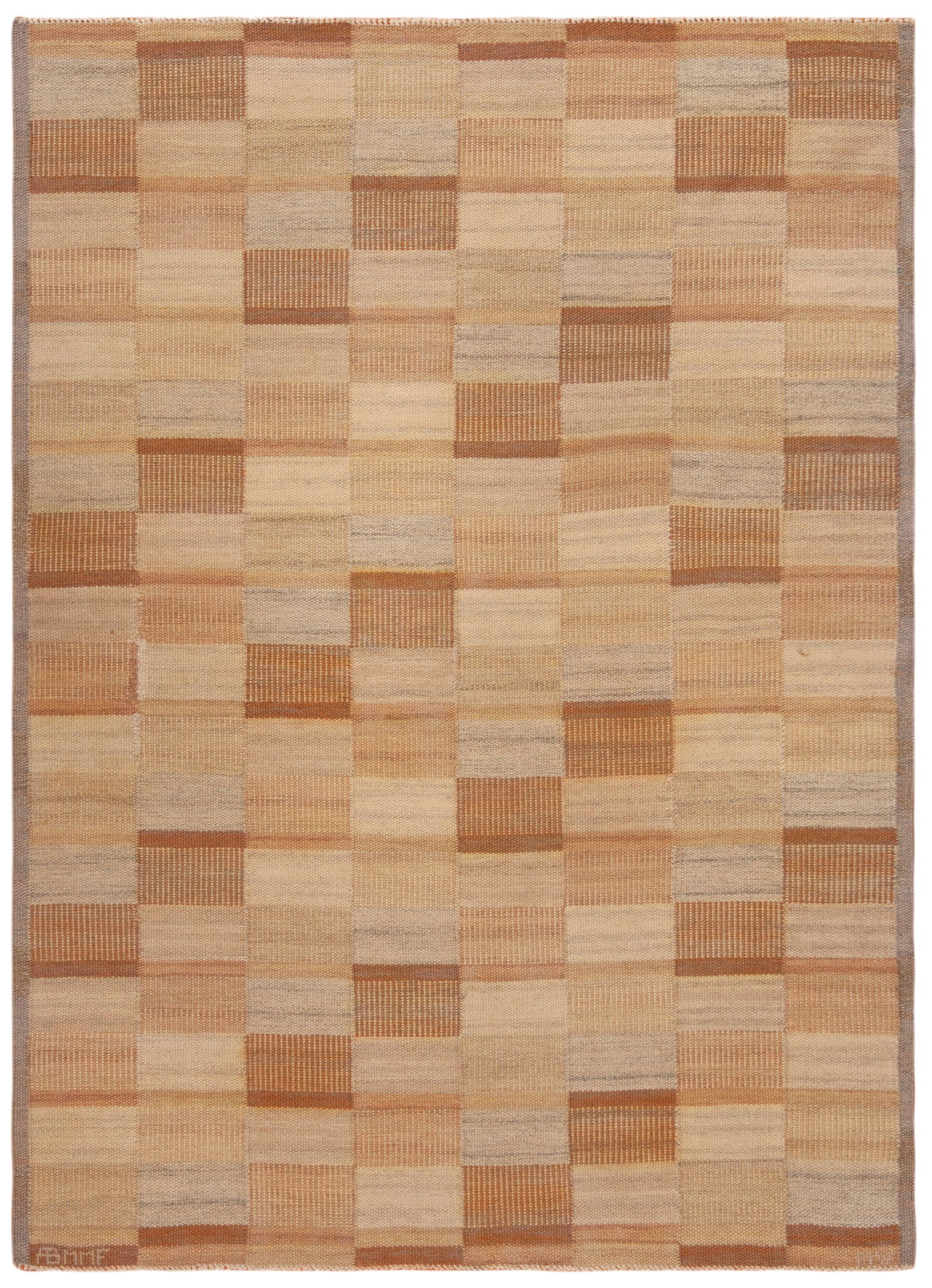 Vintage Swedish Kilim Rug 7 ft x 5 ft 1 in (2.13 m x 1.54 m) (1 of 8)