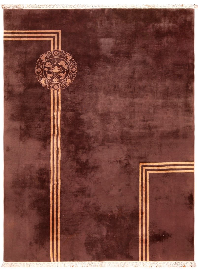 Antique Chinese Art Deco Rug 11 ft 9 in x 8 ft 10 in (3.58 m x 2.69 m) (1 of 9)